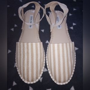Women's espadrilles size 8, Steve Madden - stripe nude multi